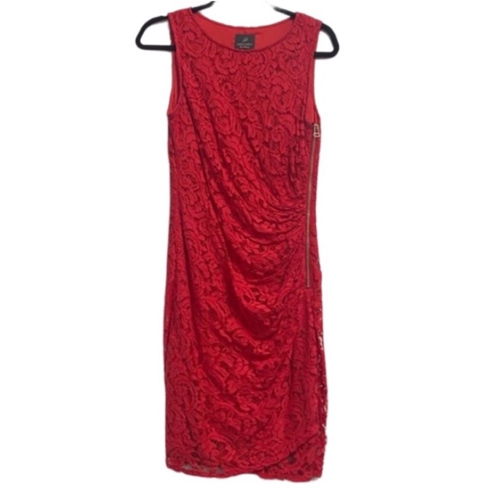 Adrianna Papell red lace size 6 occasion dress - Picture 1 of 5